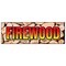Signmission FIREWOOD BANNER SIGN fire wood split hickory cord delivered stacked seasoned B-72 Firewood - alternate 1